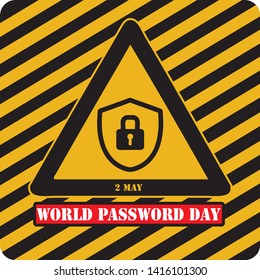 Attention - Password Day. The banner is made in the form of an industrial symbol.