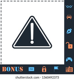 Attention. Perfect icon with bonus simple icons