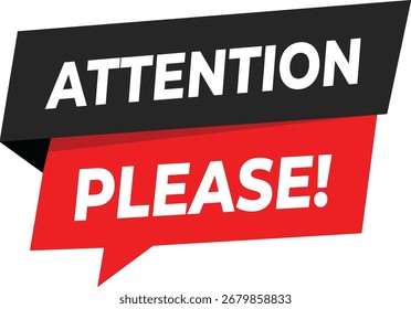 Atención Por Favor Anuncio Ilustración vectorial para Anuncios Avisos Avisos Campañas de Marketing Afiches Folletos y Publicaciones en Redes Sociales