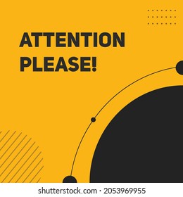 attention please button colorful shape. label sign icon. web banner for business