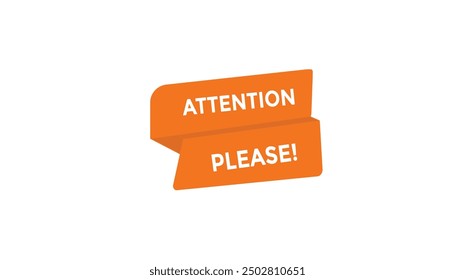 Atención por favor Botón Plantillas de Anuncio de Web. Ilustración vectorial 
