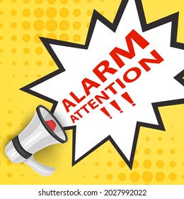 Attention please concept of important announcement. Vector format
