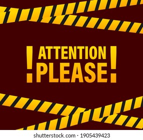 Attention please concept vector illustration of important announcement.