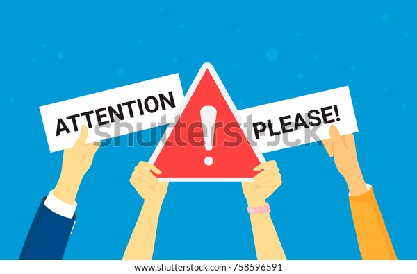 Attention Please Concept Vector Illustration Important Stock Vector Royalty Free 758596591