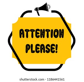 Attention Please. Flat Design. Vector Illustration