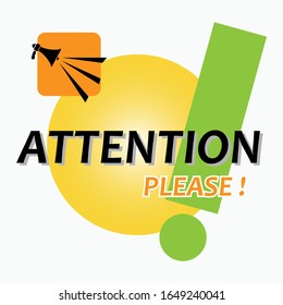Atención Por Favor Ilustración Icono - Vector, Firma 