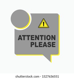 
Attention Please Icon - Vector, Sign and Symbol or Banner for Design, Presentation, Website or Apps Elements. 
