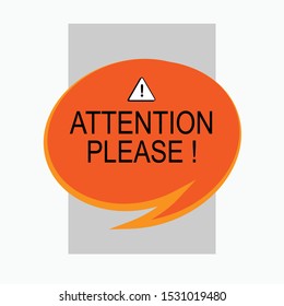 Attention Please Icon - Vector, Sign and Symbol or Banner for Design, Presentation, Website or Apps Elements. 