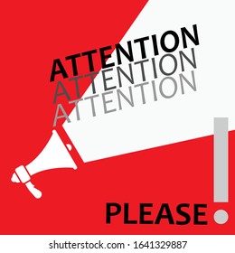 Attention Please Icon - Vector, Sign and Symbol or Banner for Design, Presentation, Website or Apps Elements