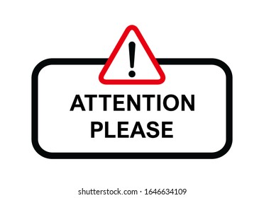 Attention Please Icon Images, Stock Photos & Vectors | Shutterstock