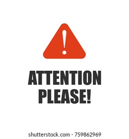 Attention Please Important Message Badge Banner Stock Vector (Royalty ...