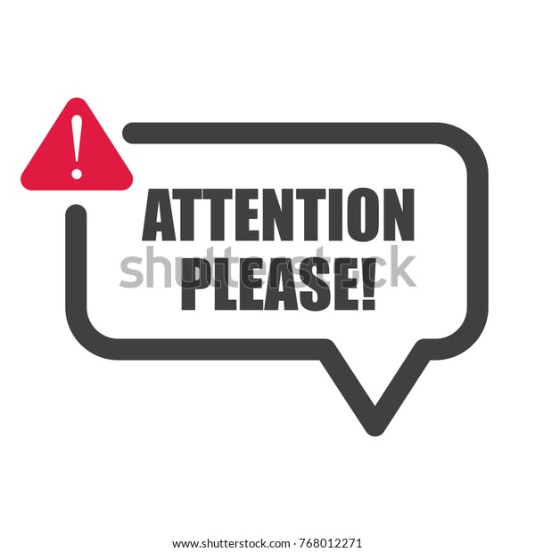 Attention Please Important Message Badge Banner Stock Vector (Royalty ...