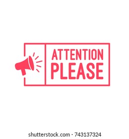 Attention Please Megaphone Label