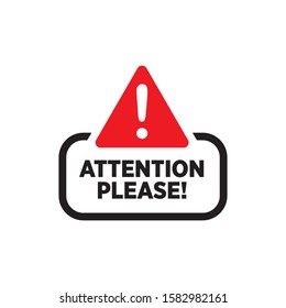 Attention Please Badge Street Sign Vector Stock Vector (royalty Free 