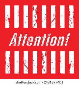 attention please text warning and information sign