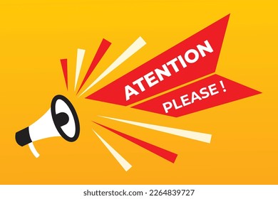 Attention please vector background design.