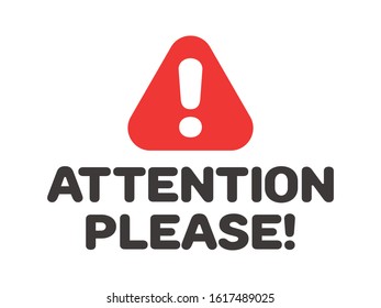 Attention Please Vector Important Message Badge Stock Vector (Royalty ...
