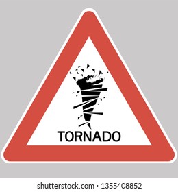 Attention! Possibility of a tornado.
Warning poster about the possibility of a dangerous natural phenomenon in the airspace and on the earth's surface.
