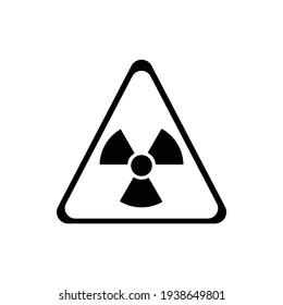Attention radioactive substances black element. Warning sign. Pictogram for web page, mobile app, promo. UI UX GUI design element.