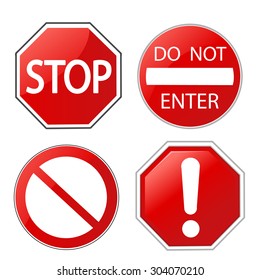 Attention red design elements