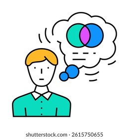 attention residue time management line icon vector. attention residue time management sign. isolated symbol illustration