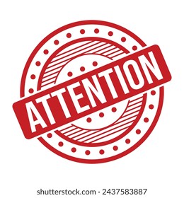 Attention Rubber stamp Design art Illustration 