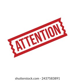 Attention Rubber stamp Design art Illustration 