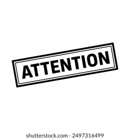 Attention Rubber Stamp Grunge Sign