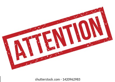 Attention rubber stamp. Red Attention rubber grunge stamp vector illustration - Vector