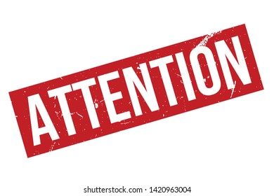 Attention rubber stamp. Red Attention rubber grunge stamp vector illustration - Vector
