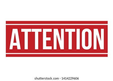 Attention Rubber Stamp. Red Attention Stamp Seal – Vector