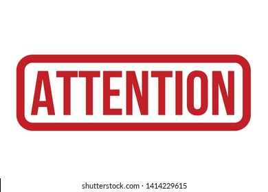 Attention Rubber Stamp. Red Attention Stamp Seal – Vector