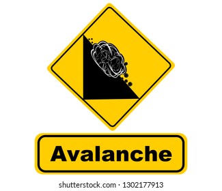 Attention sign with avalanche