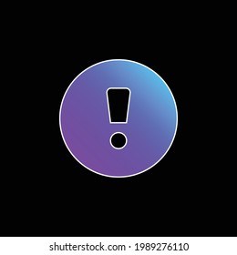 Atención Firmar icono del vector de gradiente azul