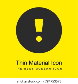 Attention Sign bright yellow material minimal icon or logo design