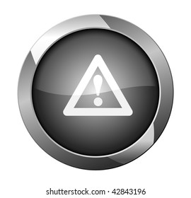 Attention sign button. vector