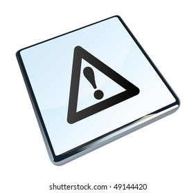 Attention sign button. vector