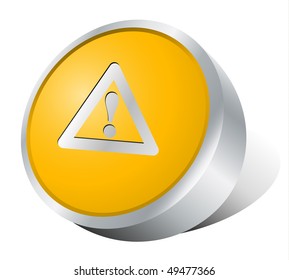 Attention sign button. vector