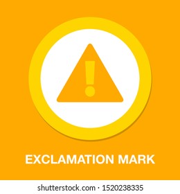 Attention sign - caution alert symbol - exclamation mark illustration, attention icon