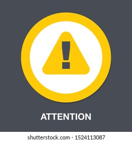 Attention sign - caution alert symbol - exclamation mark illustration, attention icon