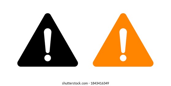 Attention sign, caution exclamation triangle icon, alert warning vector icon. Attention warning sign, danger risk exclamation point