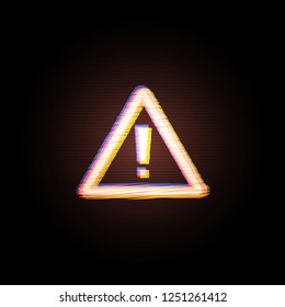 Attention sign Computer Hacked Error Concept. Vector Illustration.