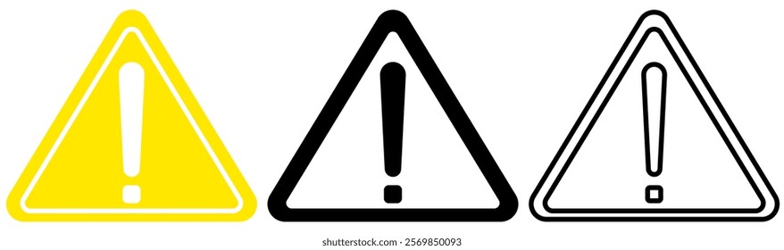 attention sign, danger warning, vector illustration