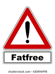 Attention sign with exclamation mark and added information