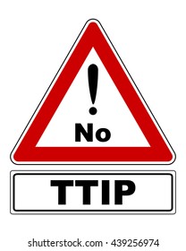 Attention sign with exclamation mark and added information
