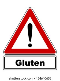 Attention sign with exclamation mark and added information
