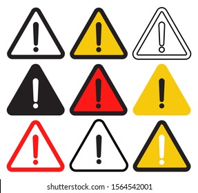 Attention sign with exclamation mark icon