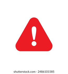 Attention sign with exclamation mark icon in flat style. Error vector illustration on isolated background. Caution sign business concept.