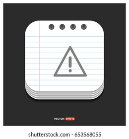 Attention sign with exclamation mark icon 