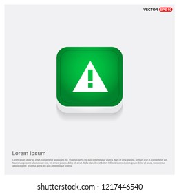 Attention sign with exclamation mark iconGreen Web Button - Free vector icon